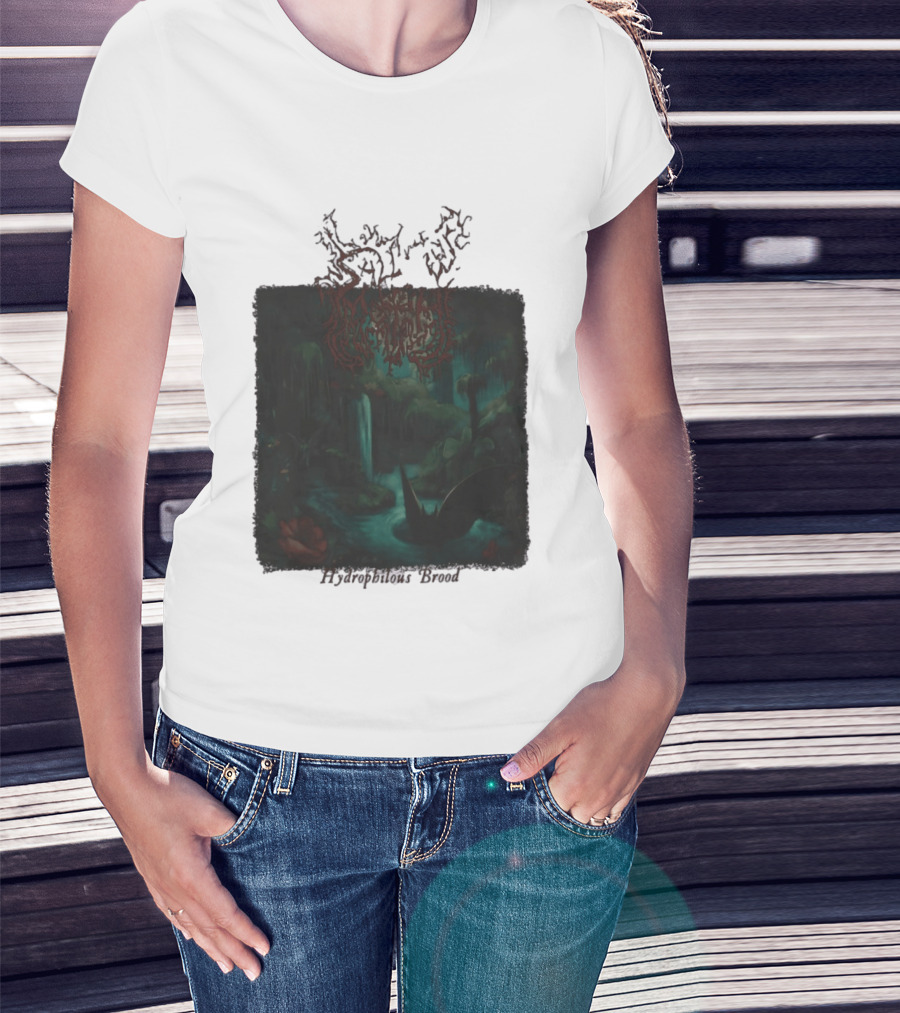 Sallow Hydrophilous Brood Metal Nightmare Forest Scene T-Shirt