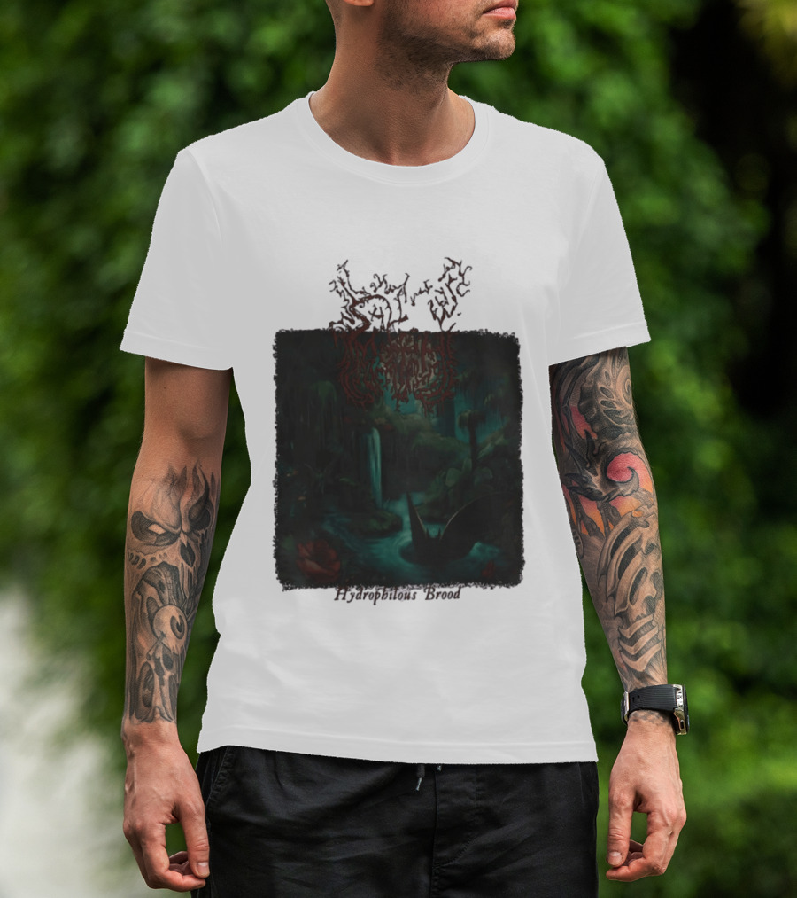 Sallow Hydrophilous Brood Metal Nightmare Forest Scene T-Shirt
