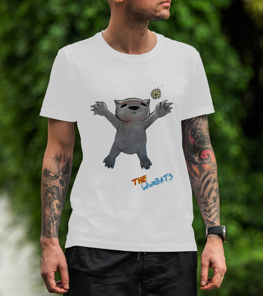 The Wombats Band Reaching For Lemon On Fish Hook T-Shirt
