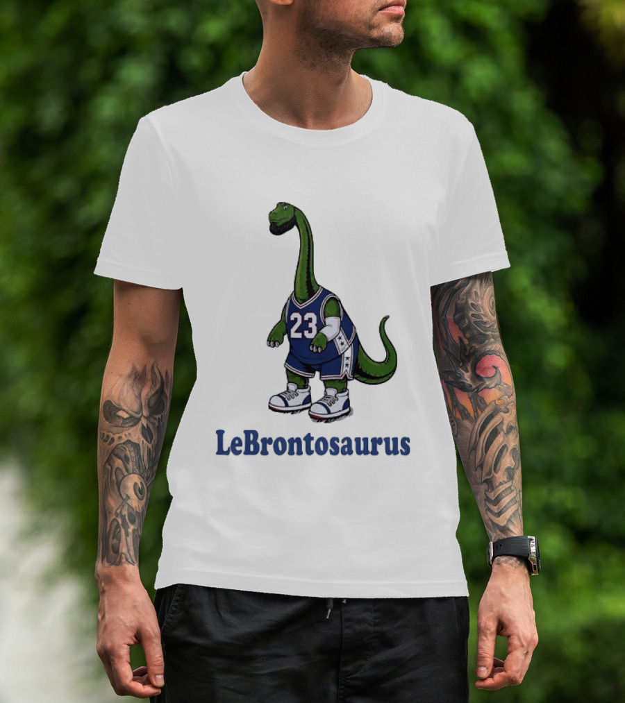 LeBrontosaurus Dinosaur Basketball Jersey Number 23 T-Shirt