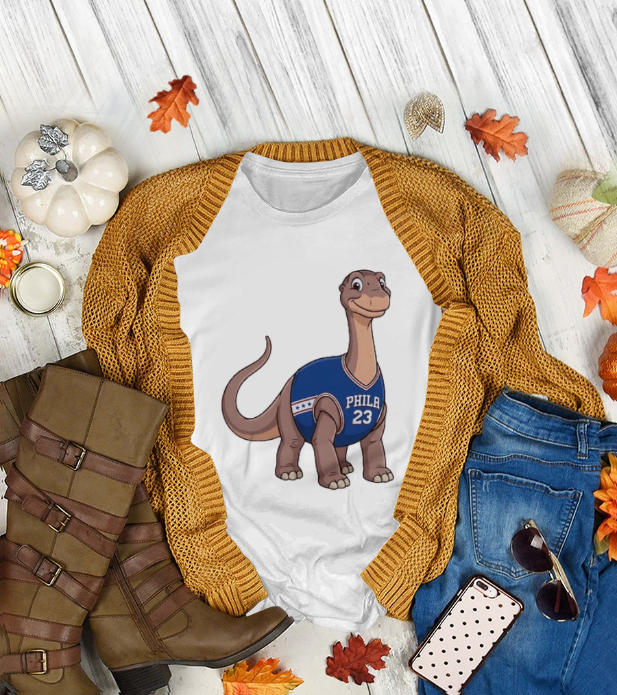Philadelphia 76ers Littlefoot Dinosaur LeBron James 23 T-Shirt