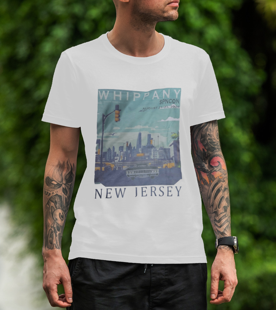 Whippany SPNCON August 21 23 2026 New Jersey Supernatural Convention Skyline Car Traffic Light T-Shirt