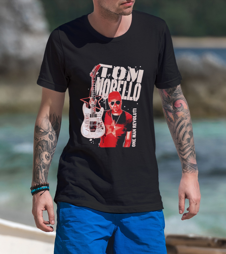 Tom Morello Arm The Homeless Guitar One Man Revolution Red Star T-Shirt