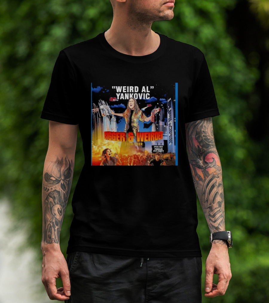 Weird Al Yankovic Bigger & Weirder 2026 Tour Special Guest Puddles Pity Party T-Shirt