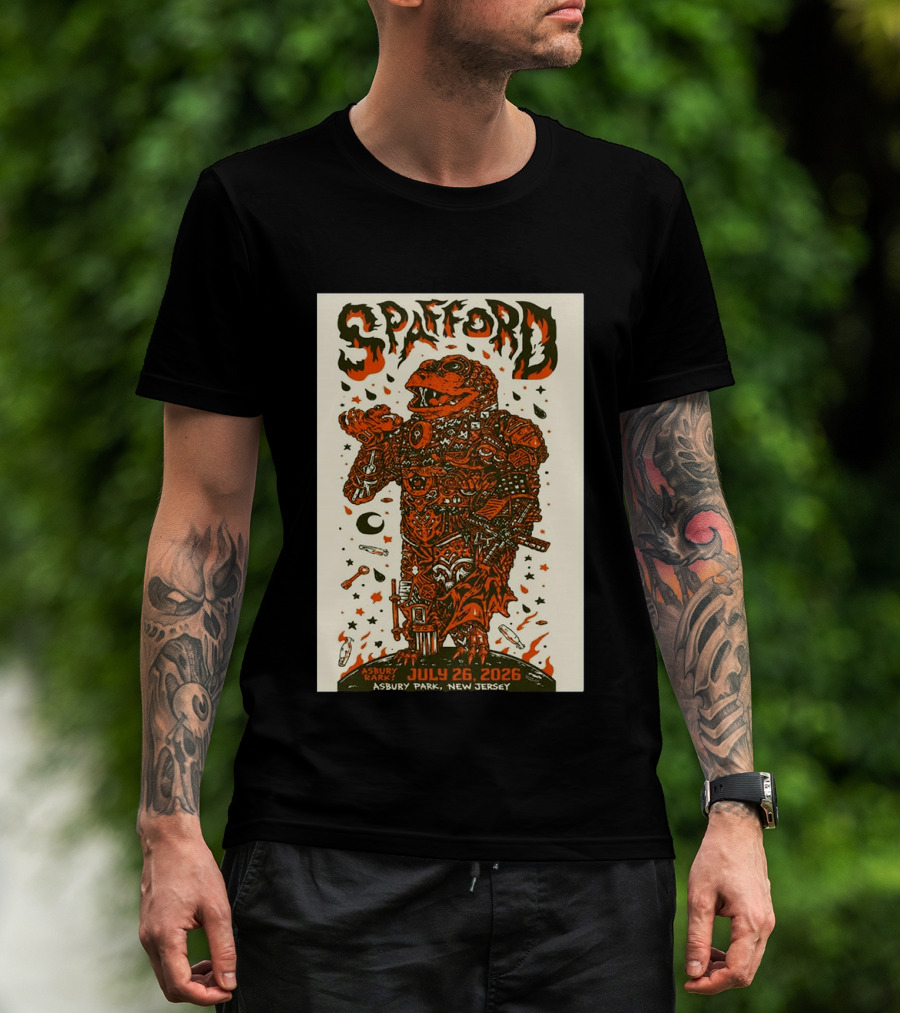 Spafford Asbury Park New Jersey Concert July 26 2026 Skeleton Spacesuit T-Shirt