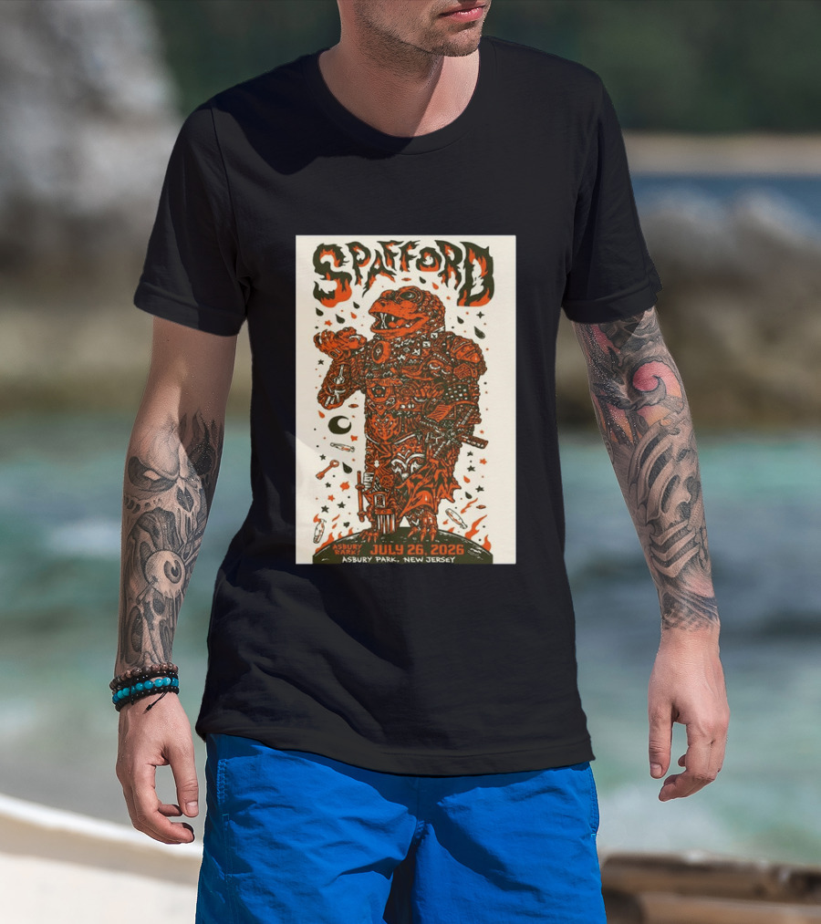 Spafford Asbury Park New Jersey Concert July 26 2026 Skeleton Spacesuit T-Shirt