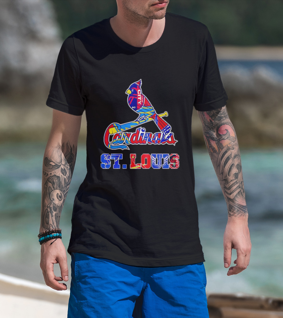 St Louis Cardinals City SC Soccer Baseball T-Shirt