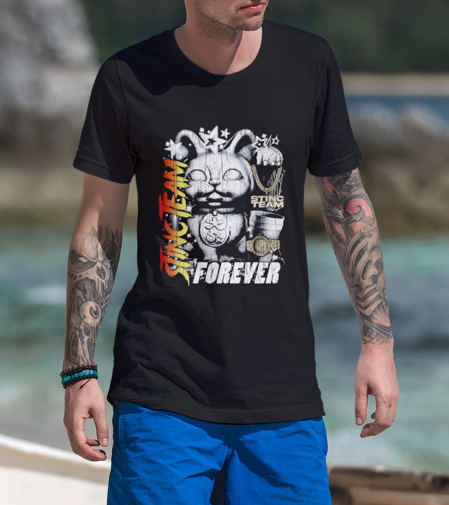 Stinc Team Forever Lucky Cat Bootleg Stinc Team Forever T-Shirt
