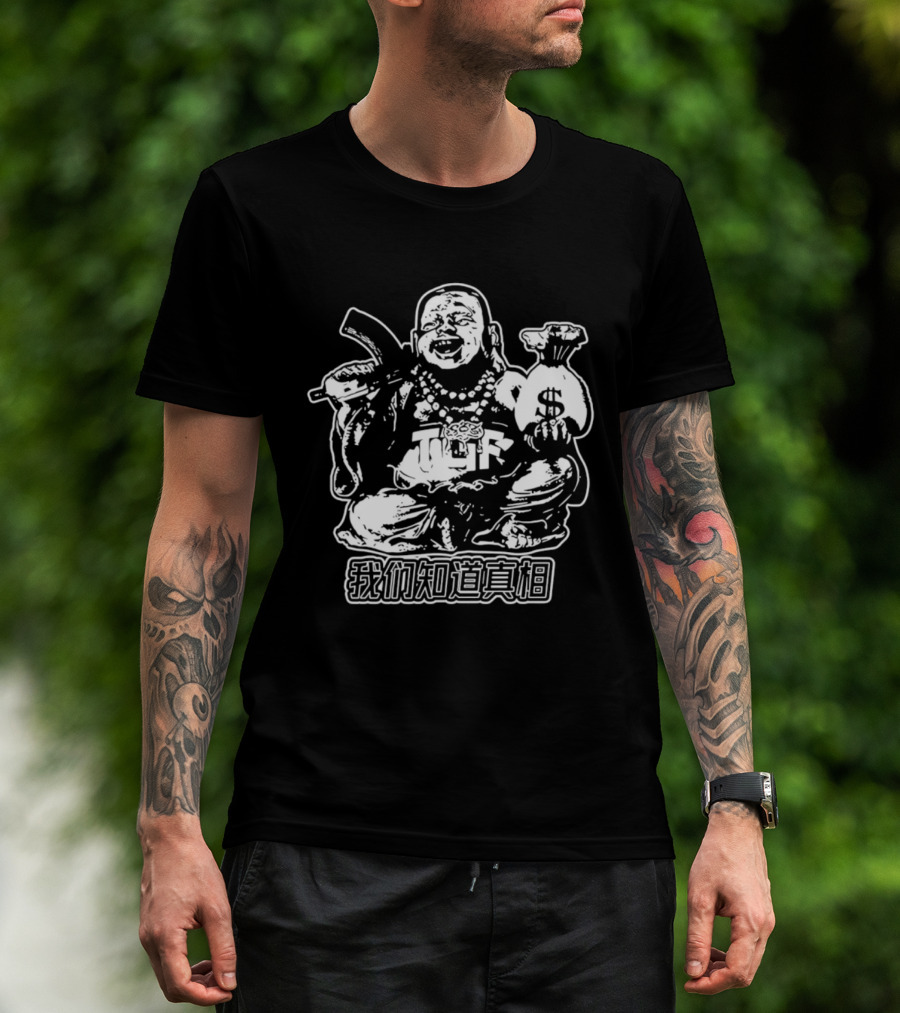TGF Buddha With Money Bag And Rifle Streetwear T-Shirt
