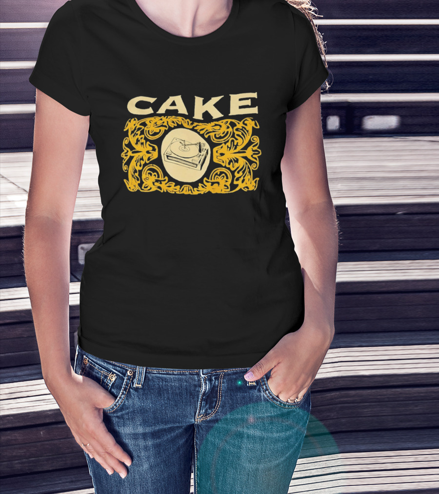 Cake Band Turntable Vintage Alternative Rock Music T-Shirt
