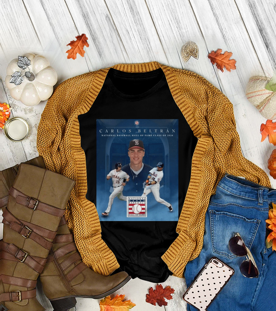 Carlos Beltrán National Baseball Hall Of Fame Class Of 2026 Induction MLB Star Recognition T-Shirt