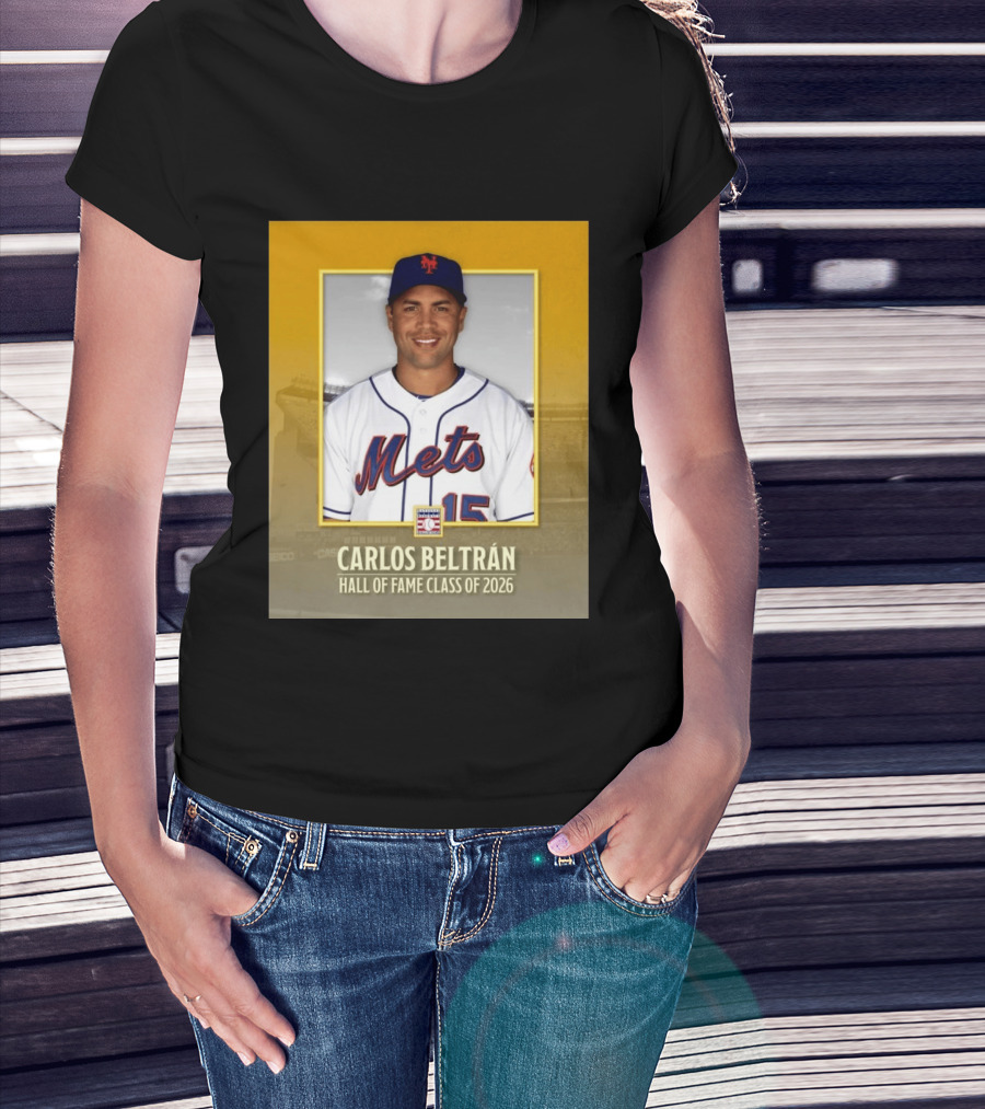 Carlos Beltrán Mets Hall Of Fame Class Of 2026 Induction T-Shirt