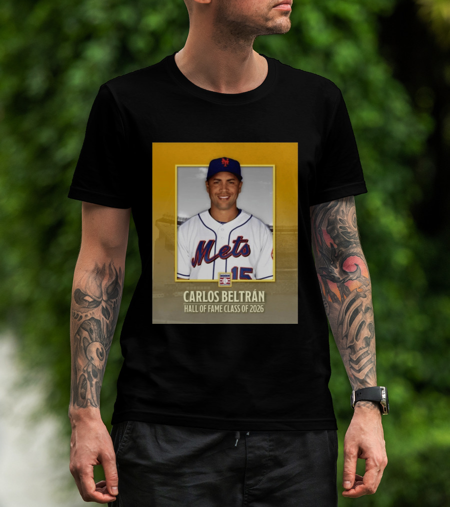 Carlos Beltrán Mets Hall Of Fame Class Of 2026 Induction T-Shirt