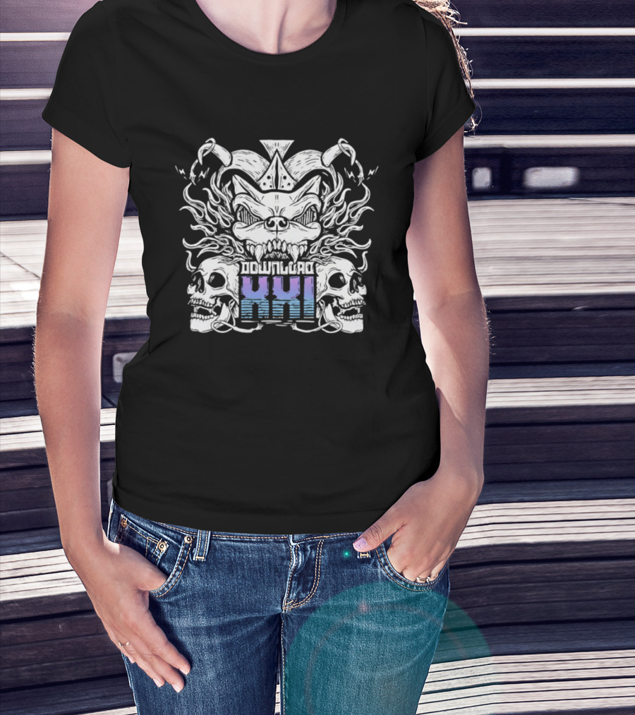 Download XXI Skull Demon Heavy Metal Flame T-Shirt