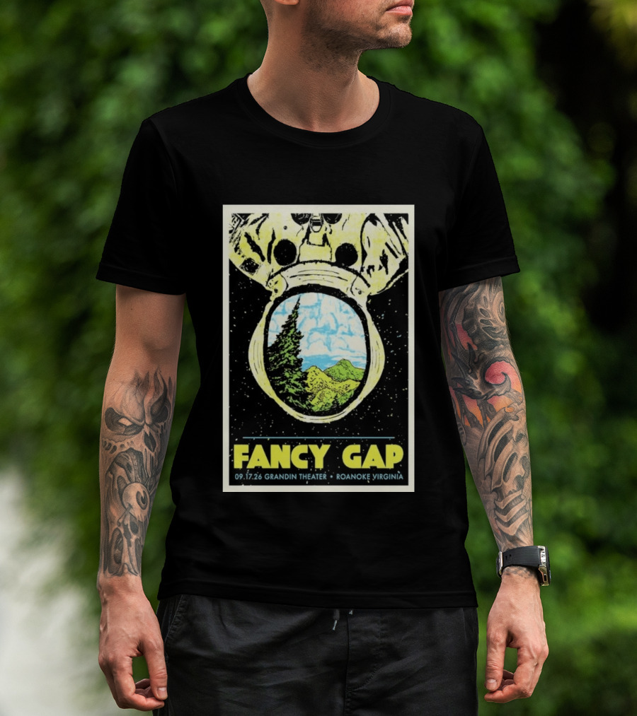 Fancy Gap 09.17.26 Grandin Theater Roanoke Virginia Astronaut Scenic Vista T-Shirt