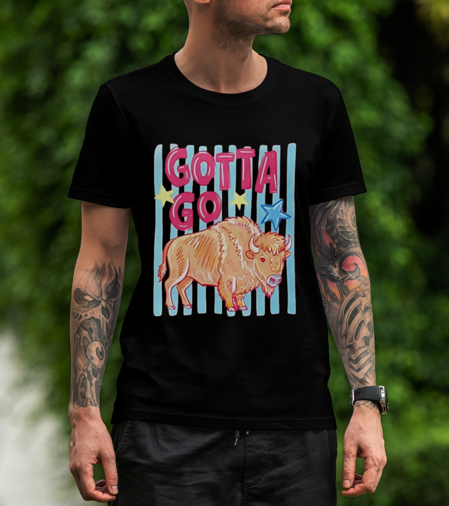 Gotta Go Buffalo Stars Stripes Wildlife Bison T-Shirt