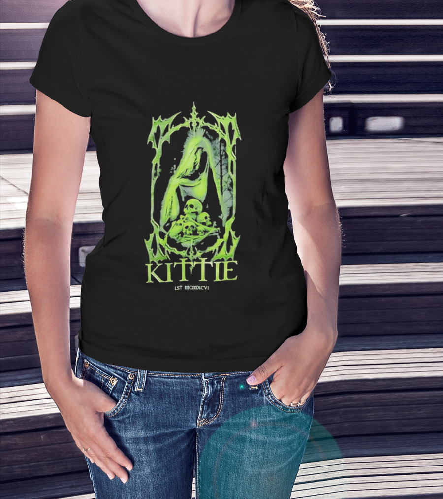 Kittie Est MCMXCVI Gothic Skull Reaper Band Nu Metal T-Shirt