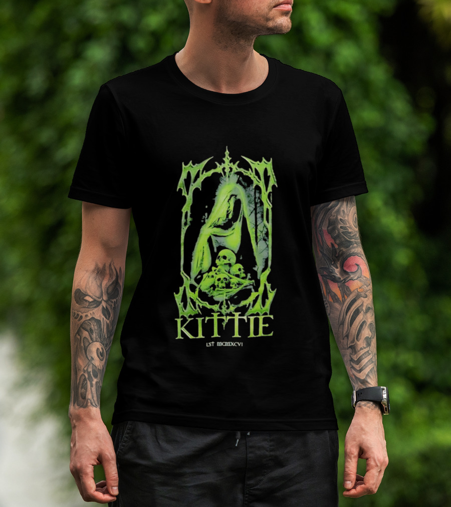 Kittie Est MCMXCVI Gothic Skull Reaper Band Nu Metal T-Shirt
