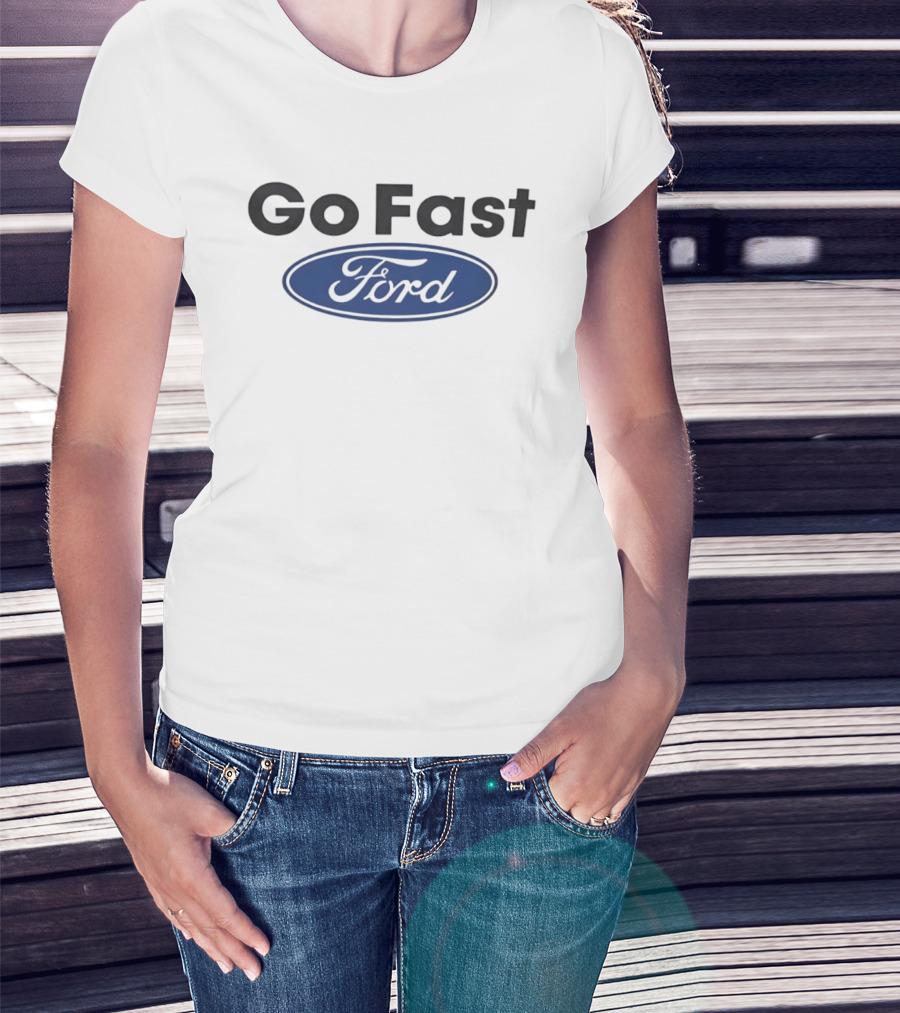 Go Fast Ford Oval Blue T-Shirt