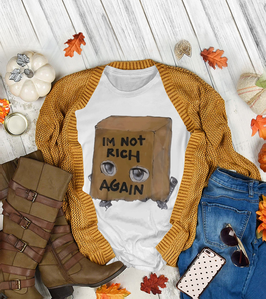 I'm Not Rich Again Paper Bag Anime Eyes T-Shirt