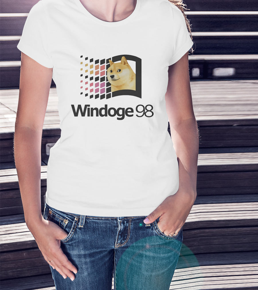Windoge 98 Doge Meme Computer T-Shirt
