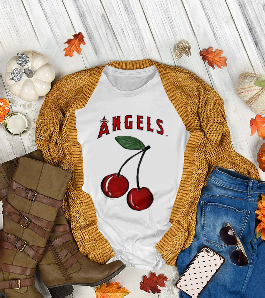 Los Angeles Angels Tiny Turnip MLB Cherries T-Shirt