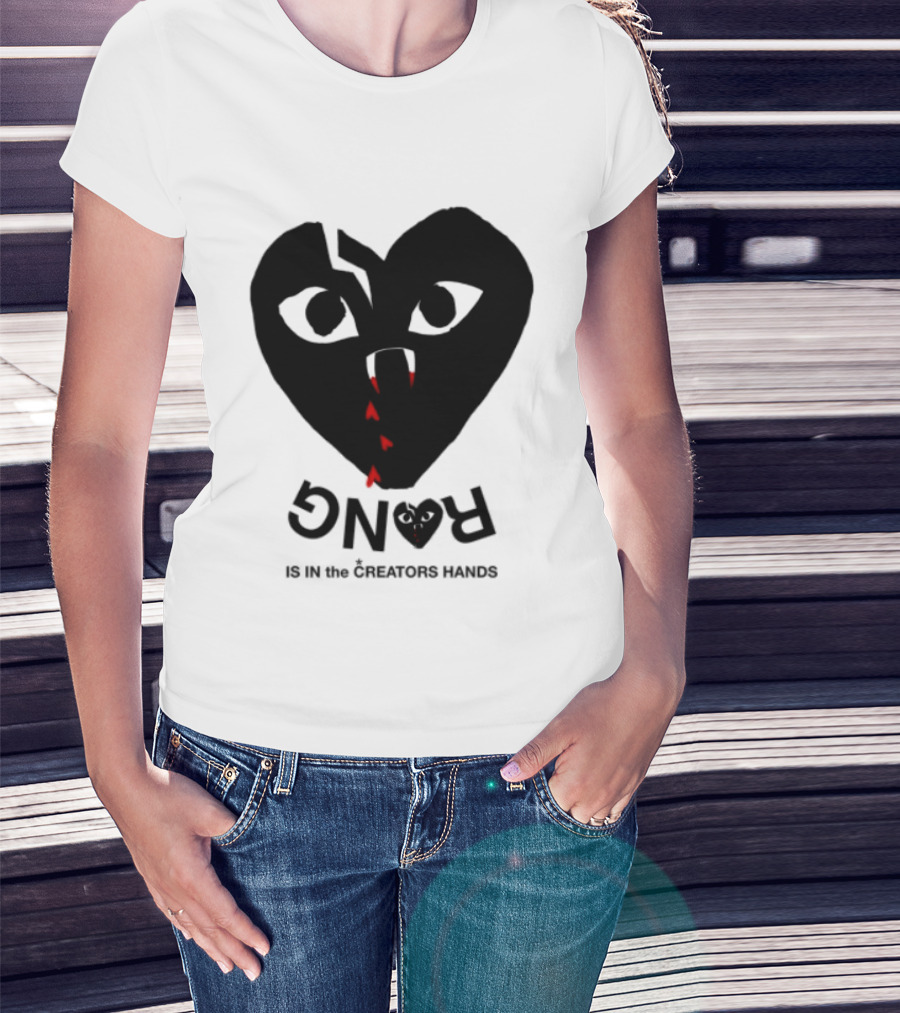 Revenge Store Rvg White Heart Eyes Fangs Red Drip T-Shirt