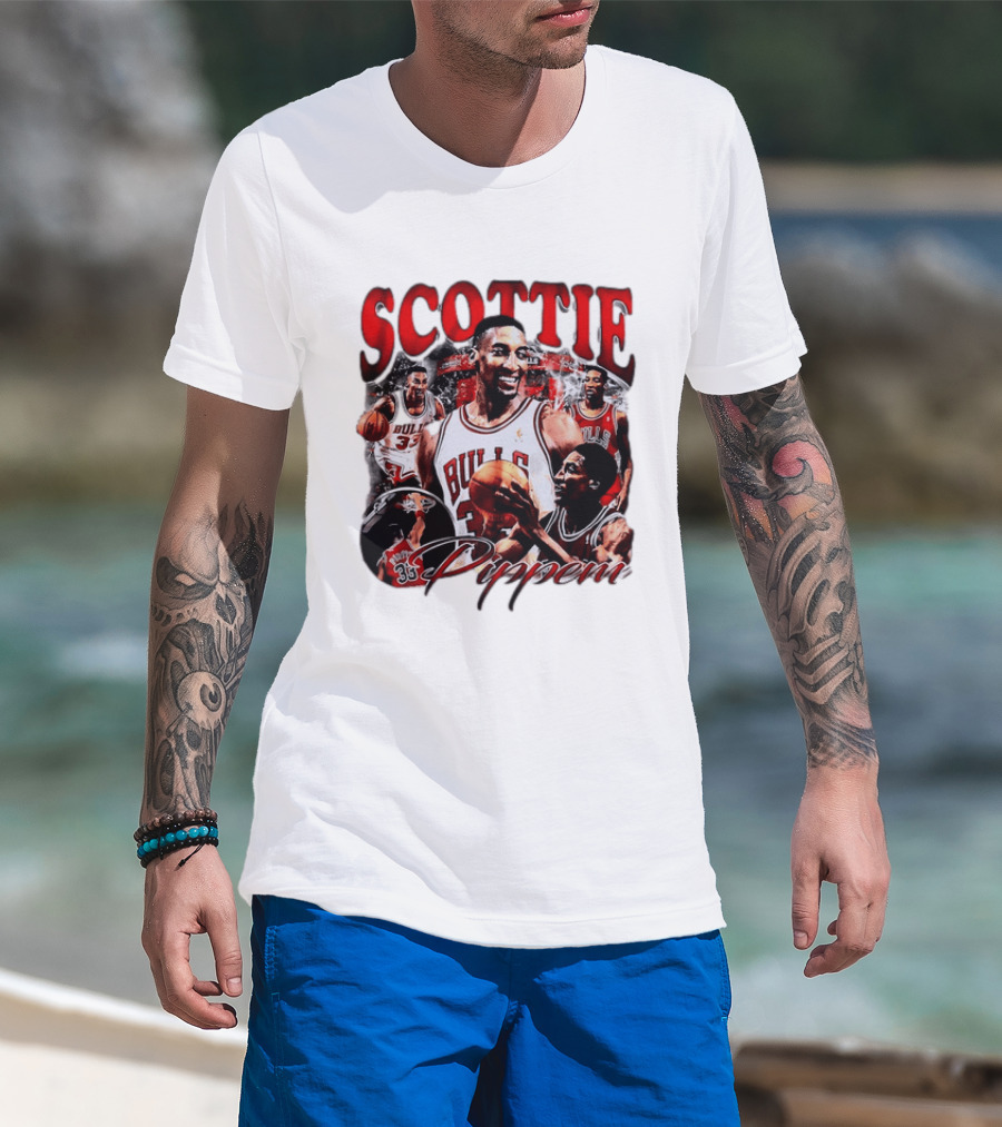 Scottie Pippen Chicago Bulls Basketball Legend 33 T-Shirt