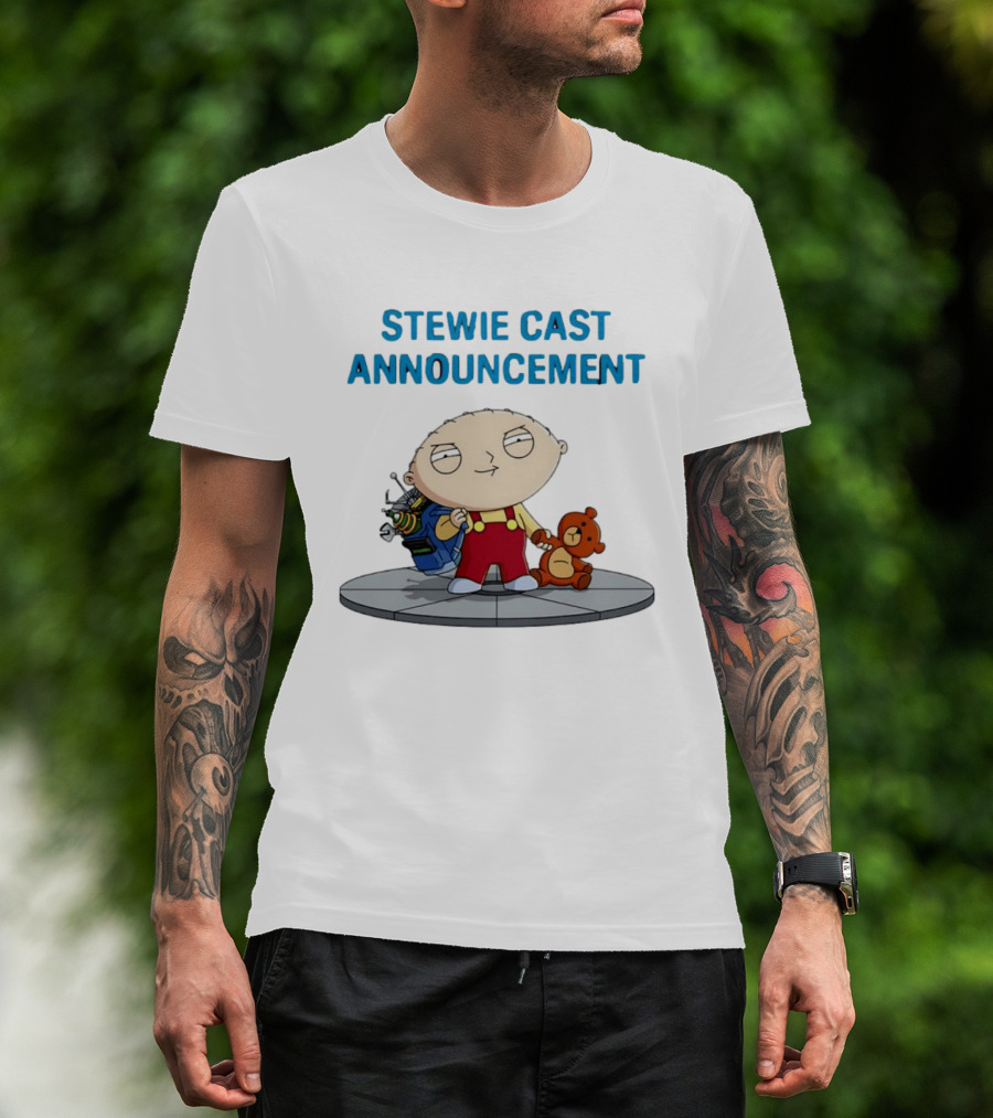 Stewie Griffin Family Guy Cast Announcement T-Shirt