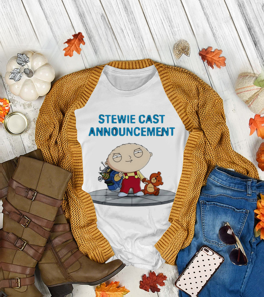 Stewie Griffin Family Guy Cast Announcement T-Shirt