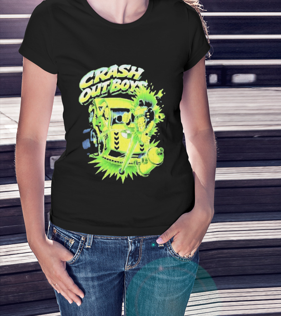 Adrien Broner Crash Out Boys Reven Brand Explosive Cartoon Car Scene T-Shirt