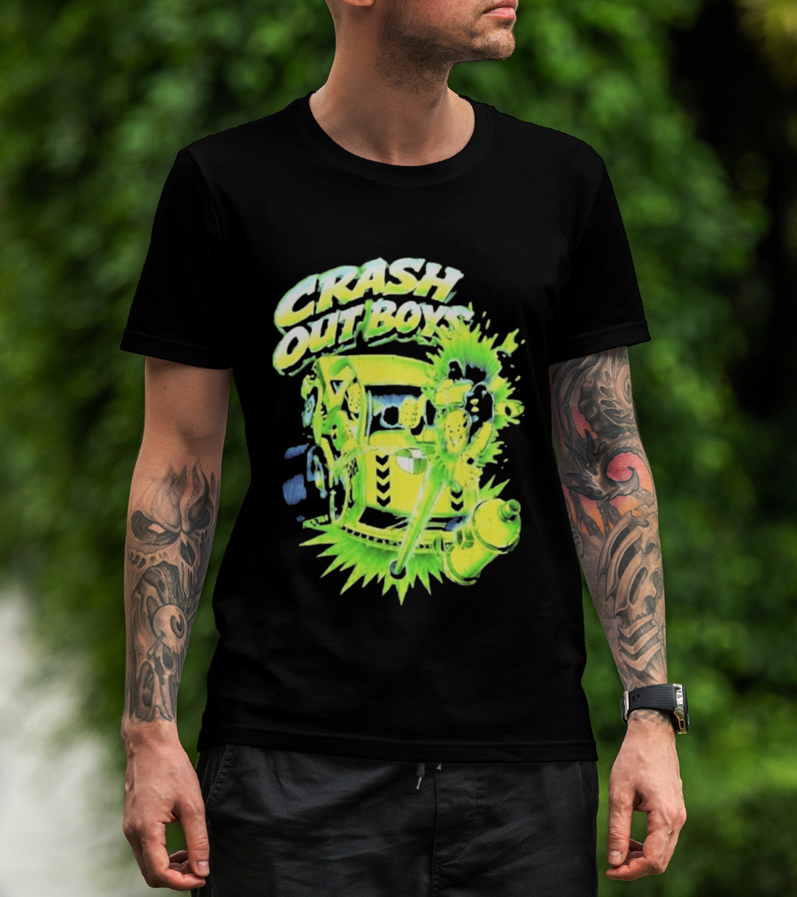Adrien Broner Crash Out Boys Reven Brand Explosive Cartoon Car Scene T-Shirt