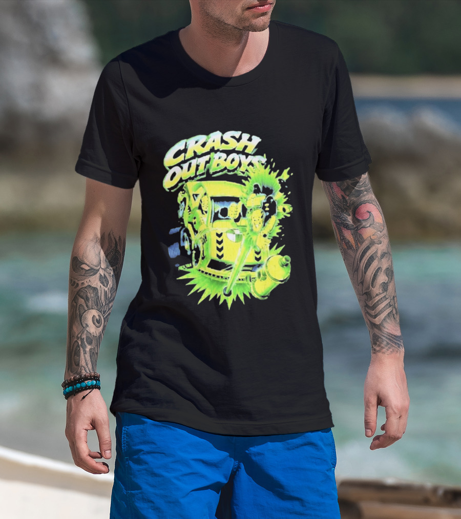 Adrien Broner Crash Out Boys Reven Brand Explosive Cartoon Car Scene T-Shirt