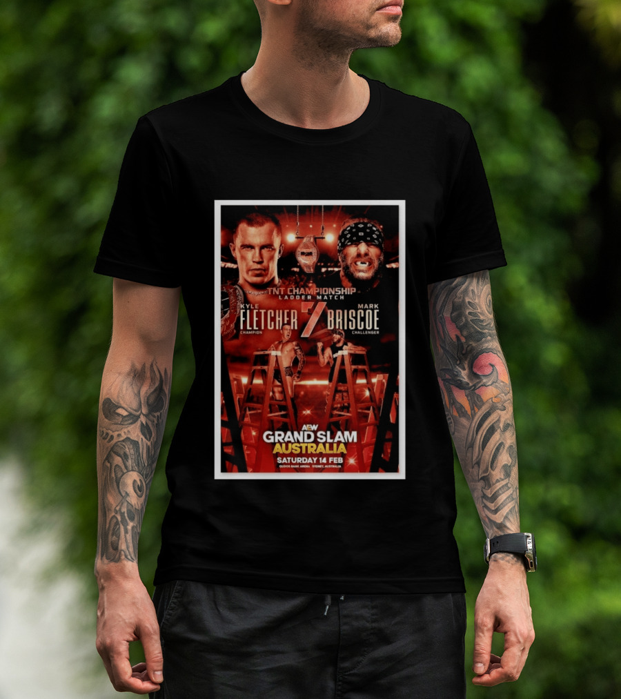 AEW Grand Slam Australia 2026 TNT Championship Ladder Match Kyle Fletcher Vs Mark Briscoe T-Shirt