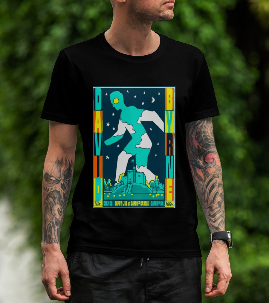 David Byrne Depot Live Cardiff Castle July 26 2026 Cardiff UK Show T-Shirt