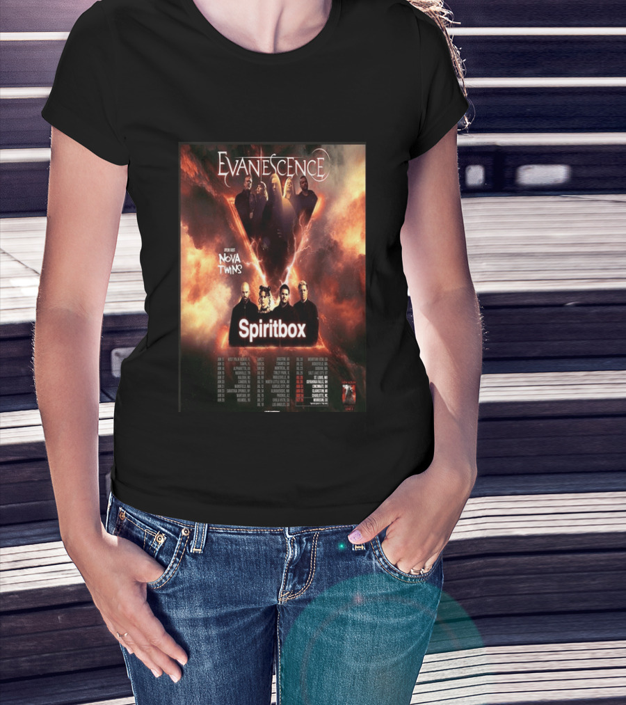 Evanescence US Tour 2026 Featuring Nova Twins And Spiritbox T-Shirt