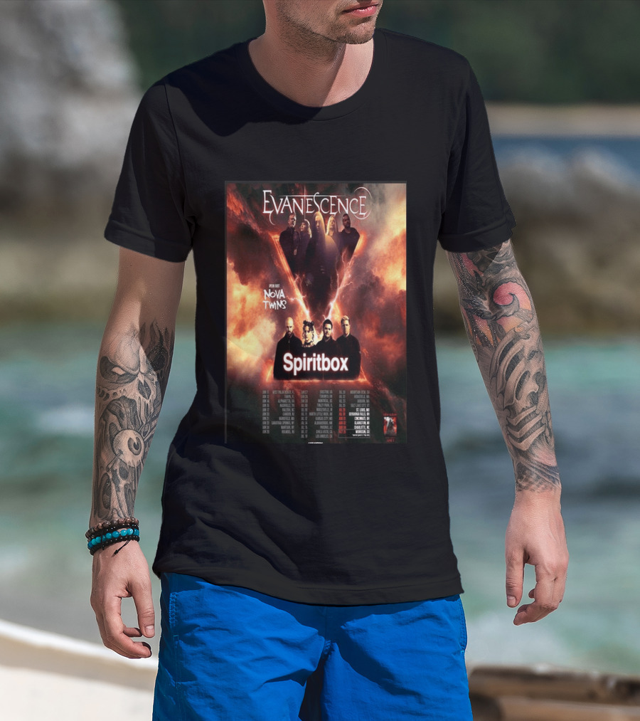Evanescence US Tour 2026 Featuring Nova Twins And Spiritbox T-Shirt