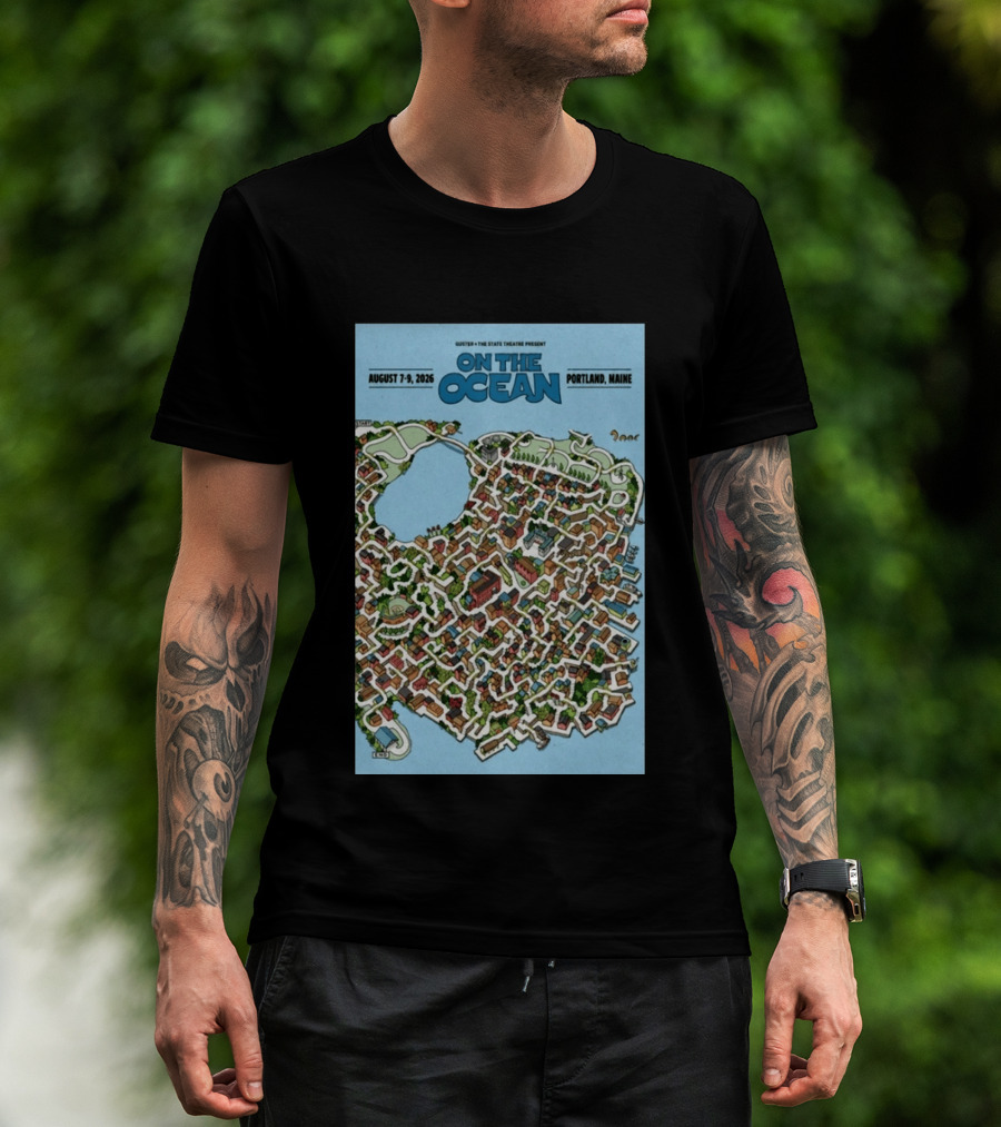 Guster The State Theatre Present On The Ocean August 7 9 2026 Portland Maine T-Shirt