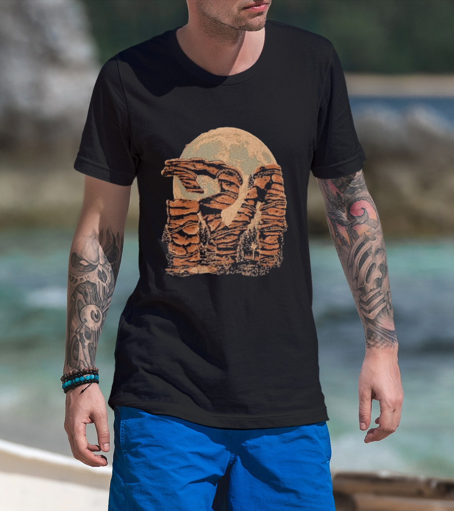 Parker Mccollum Red Rocks 2026 Moonlit Canyon Scenery T-Shirt
