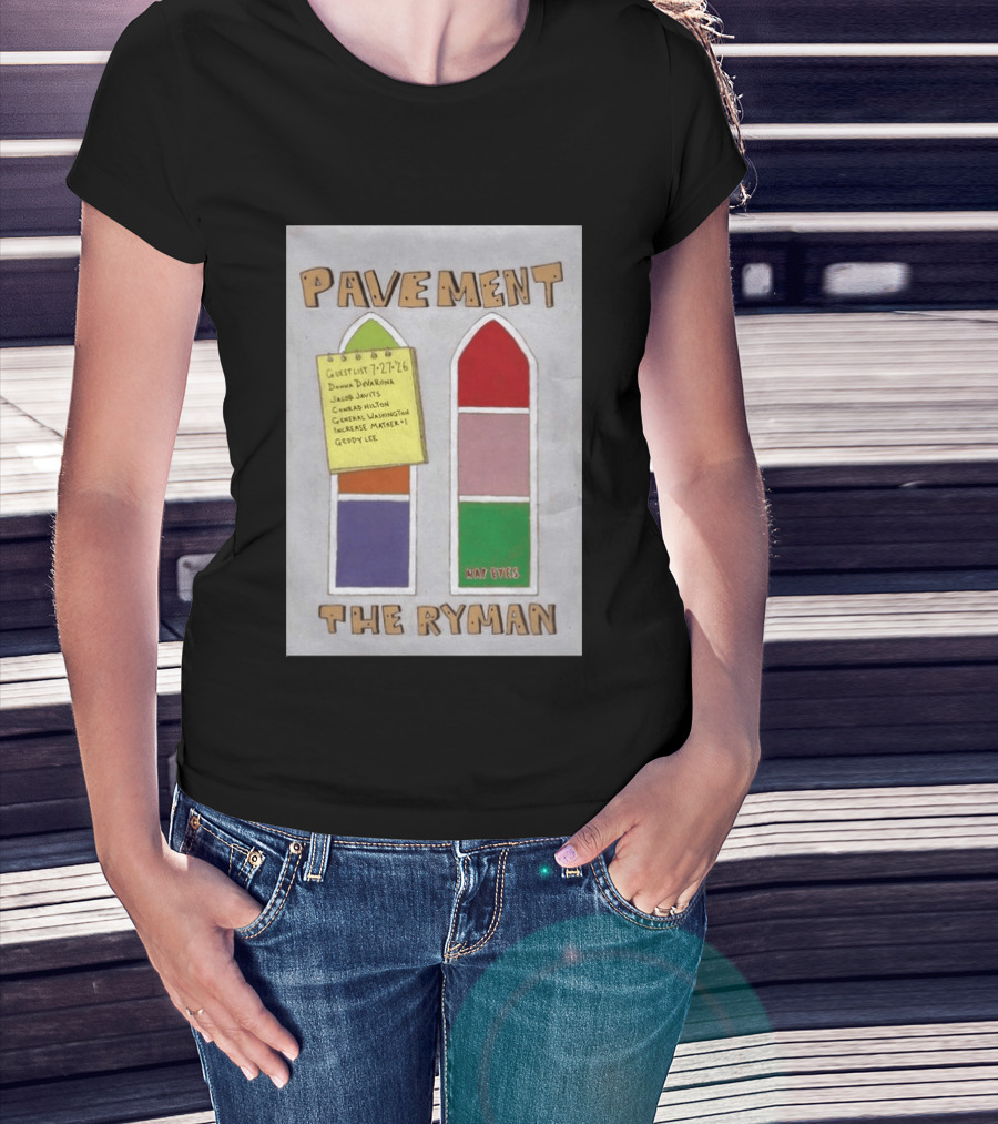 Pavement The Ryman July 27 2026 Guest List Donna Jacob John Spiral T-Shirt