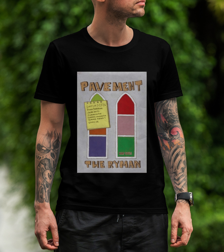 Pavement The Ryman July 27 2026 Guest List Donna Jacob John Spiral T-Shirt