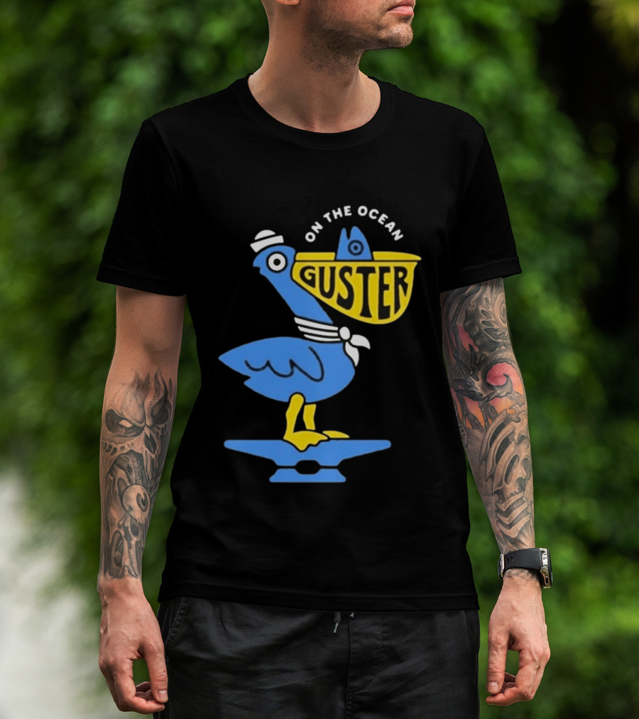 Pelican Guster On The Ocean Sailor Hat T-Shirt