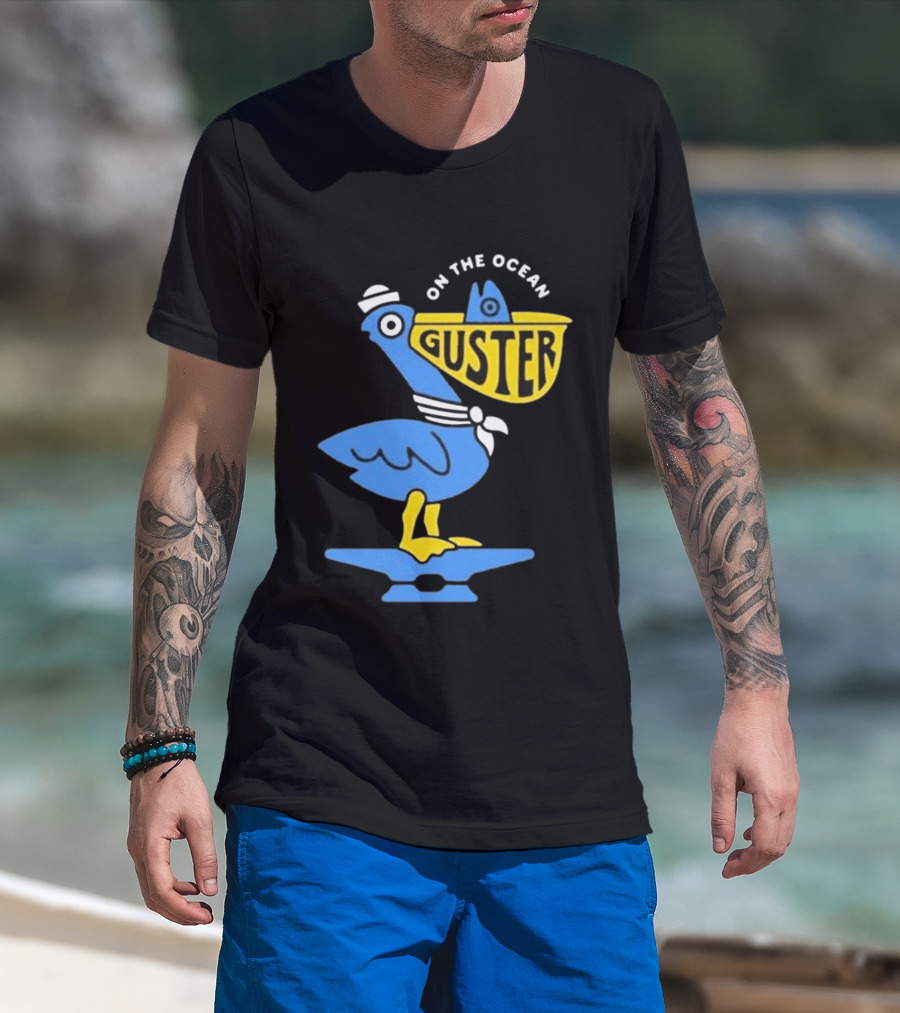 Pelican Guster On The Ocean Sailor Hat T-Shirt