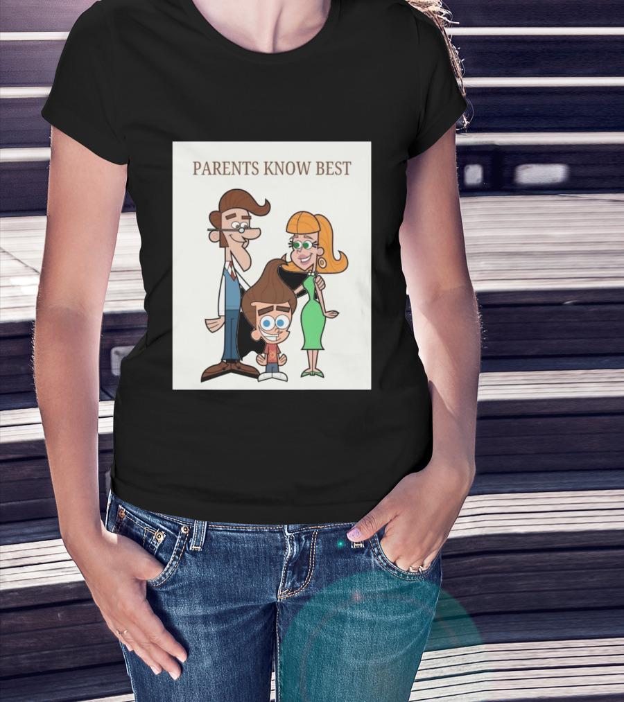 Parents Know Best Jimmy Neutron Timmy Turner Cartoon Mashup T-Shirt
