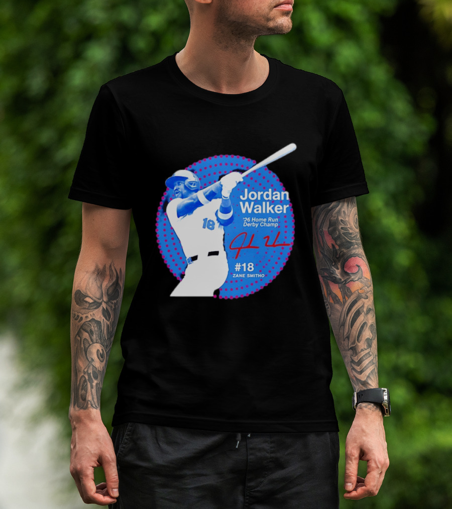 Jordan Walker 2026 Home Run Derby Champ Signature #18 Zane Smith T-Shirt