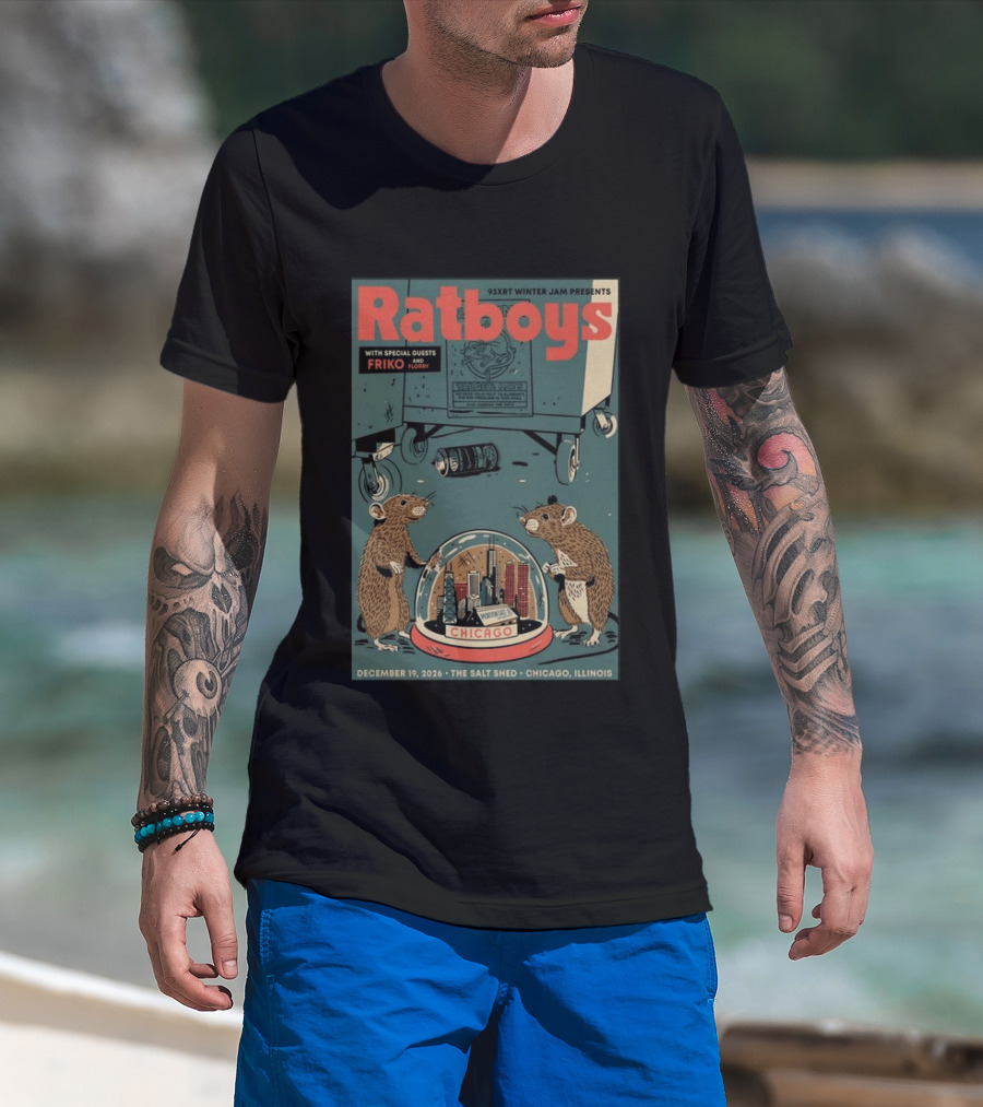 93XRT Winter Jam Presents Ratboys With Guests Friko And Floopy December 19 2026 The Salt Shed Chicago Illinois T-Shirt