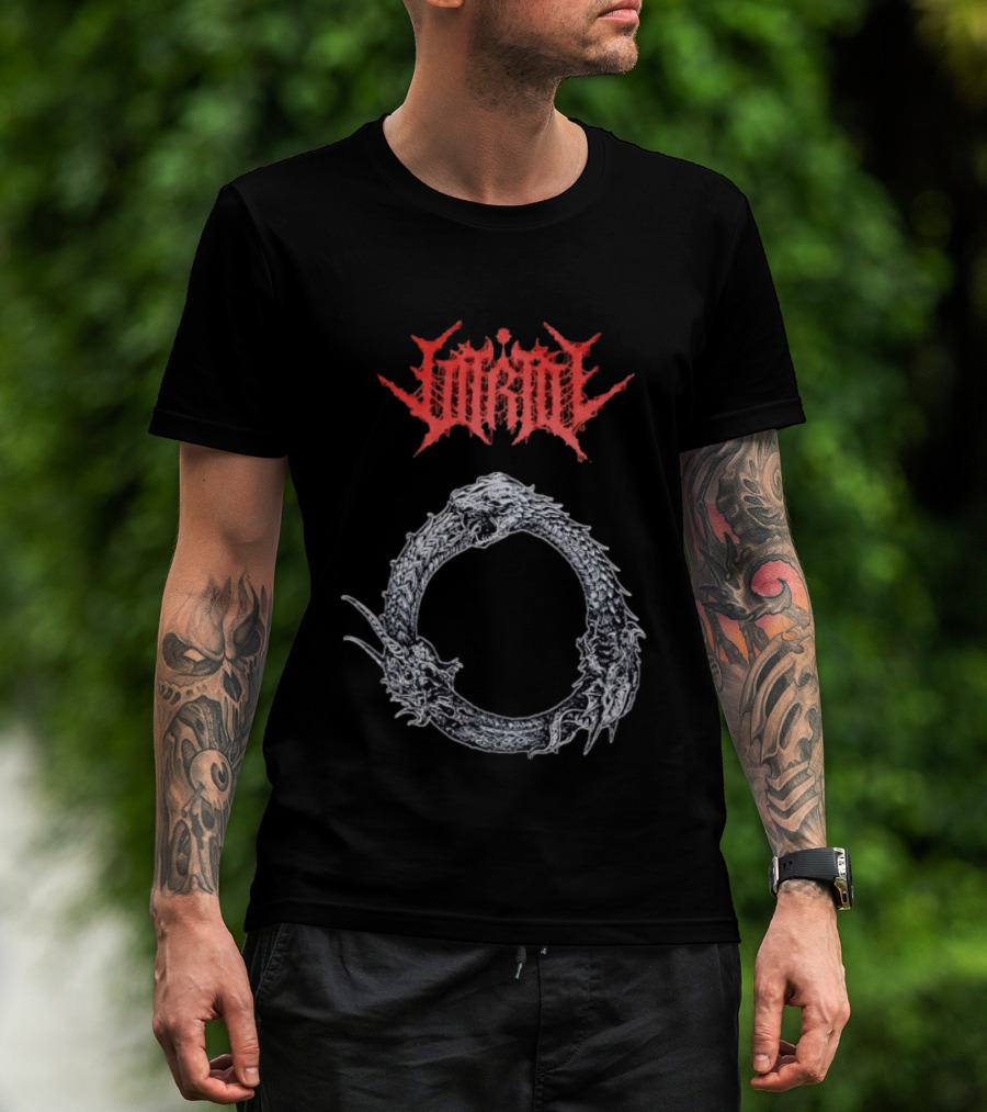 Jormungandr Ouroboros Serpent Circle With Lorna Shore T-Shirt