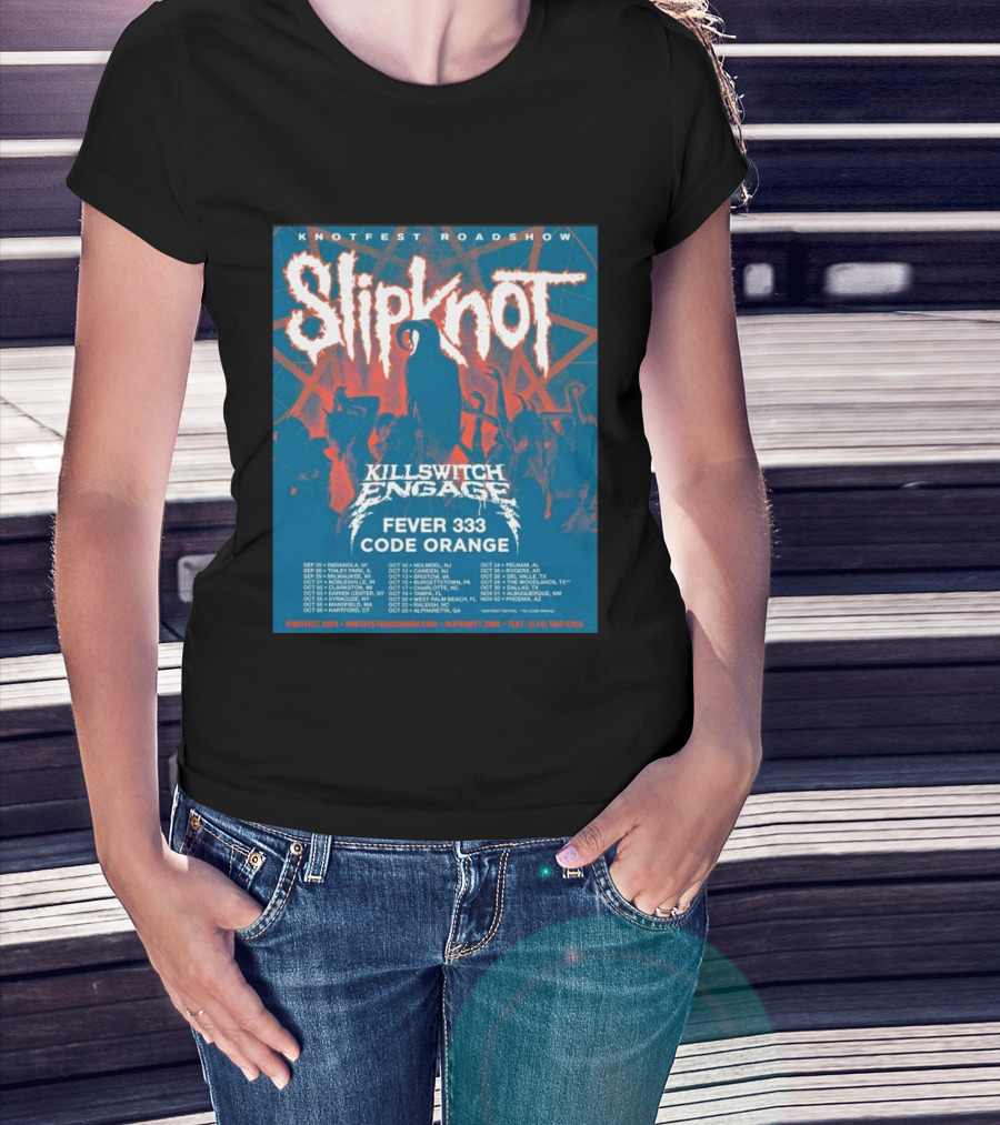 Knotfest Roadshow Slipknot Killswitch Engage Fever 333 Code Orange Tour Dates T-Shirt