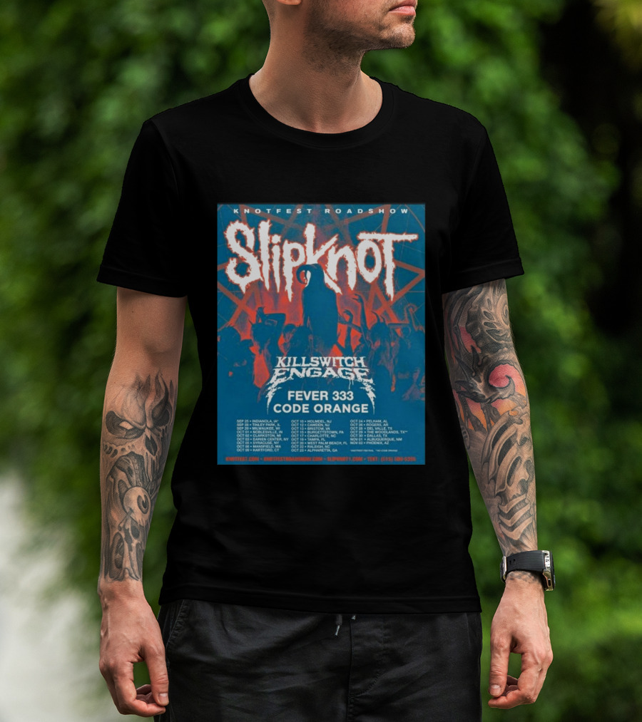 Knotfest Roadshow Slipknot Killswitch Engage Fever 333 Code Orange Tour Dates T-Shirt