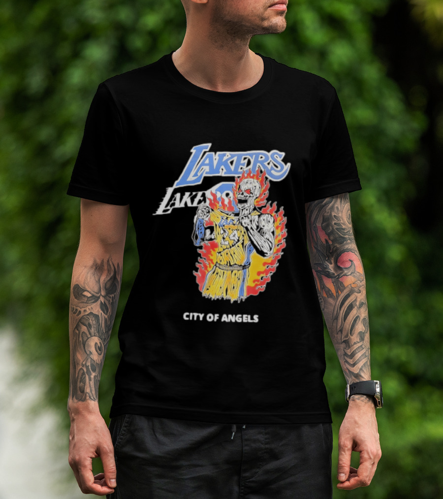 Los Angeles Lakers City Of Angels 24 Kobe Bryant Basketball T-Shirt